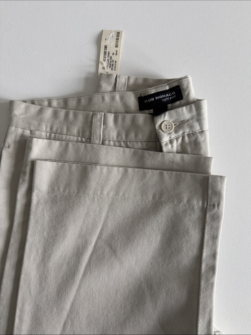 Club Monaco Men's Chino Pants in Light Khaki Cream